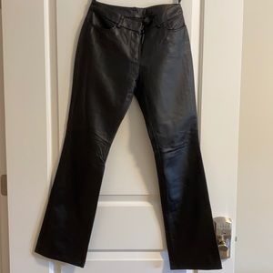 Express Leather Boot Cut Pants